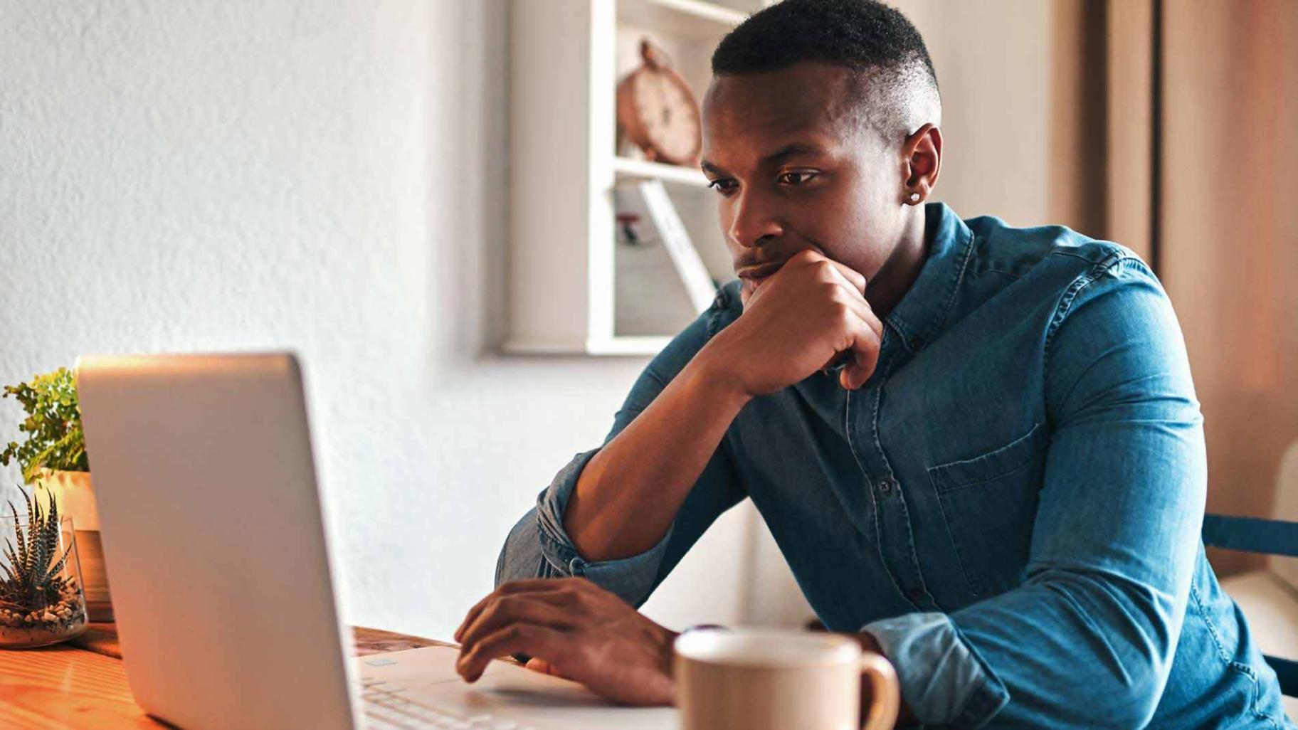 International student working on financial planning